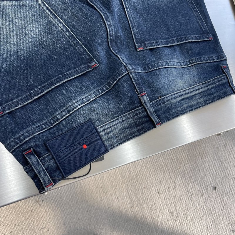 Kiton 남성 클래식 스트레치 데님 팬츠 001-216158