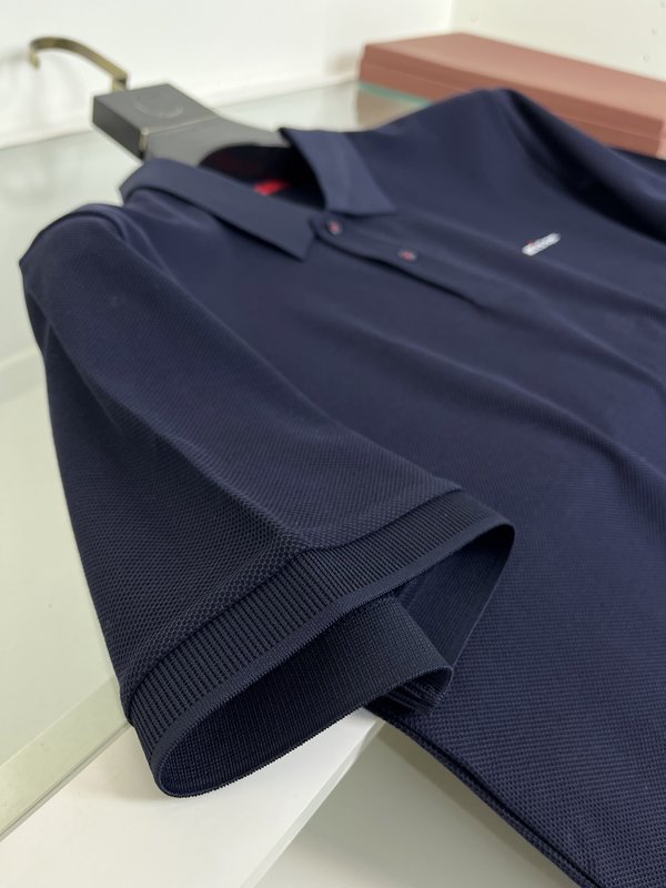 Kiton 남성 반팔 폴로 셔츠 자수 포인트 001-216159