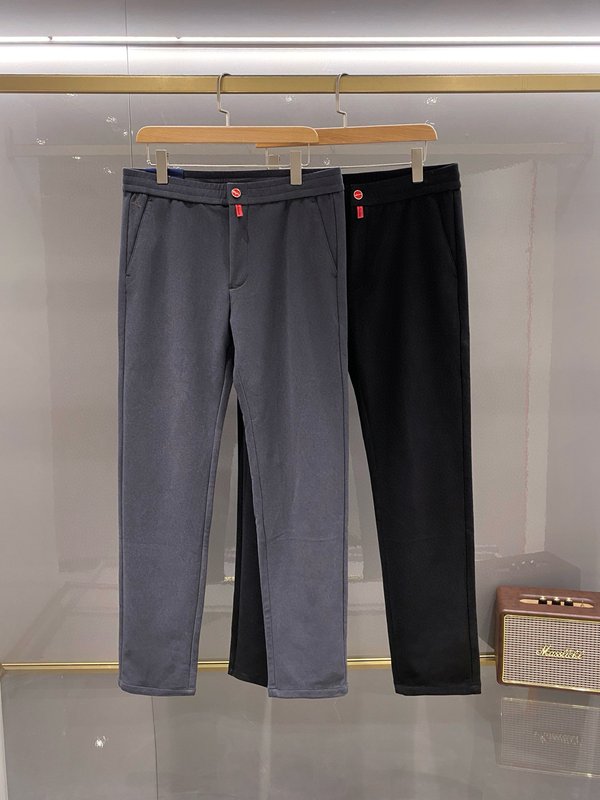 Kiton 남성 코튼 코듀로이 슬림 정장 바지 001-216160