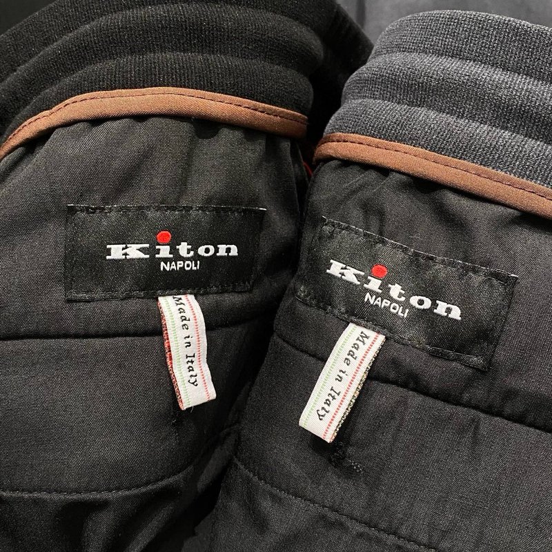 Kiton 남성 코튼 코듀로이 슬림 정장 바지 001-216160