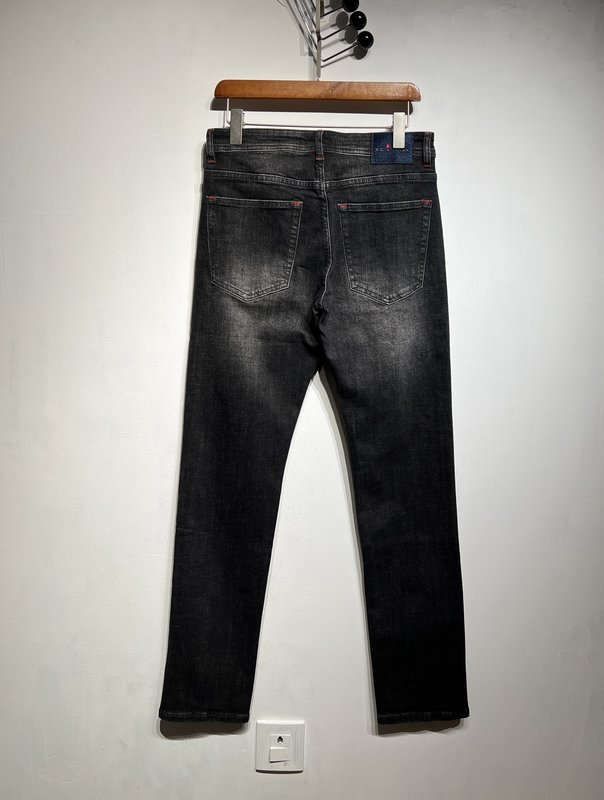 Kiton 미니멀 스타일 신축성 슬림 진 001-216164