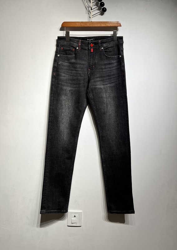 Kiton 미니멀 스타일 신축성 슬림 진 001-216164