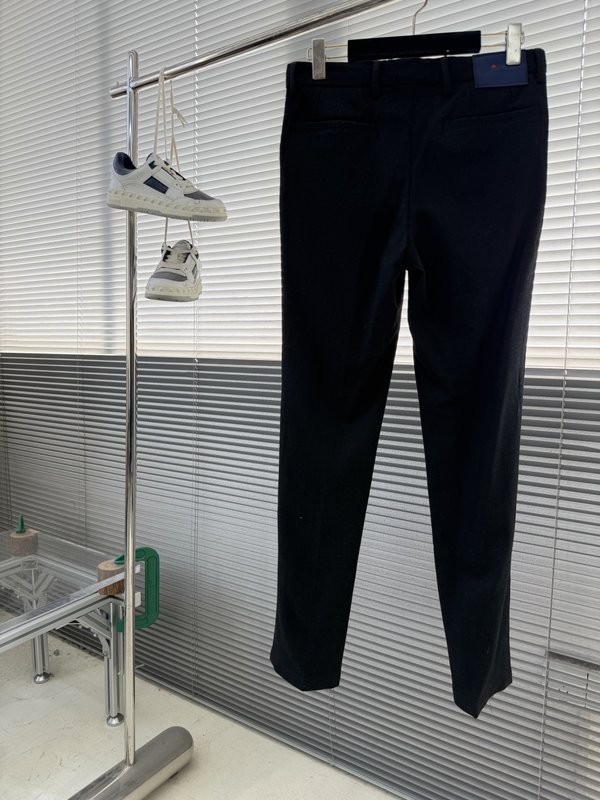 Kiton 남성 울 혼방 비즈니스 정장 바지 001-216165