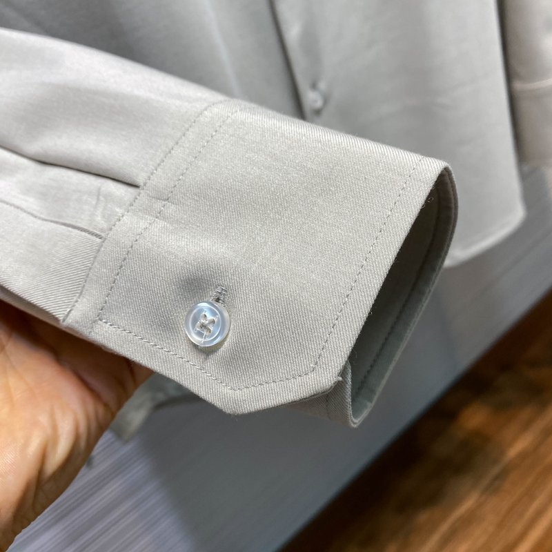 Kiton 남성 텐셀 코튼 라펠 긴팔 셔츠 001-216172