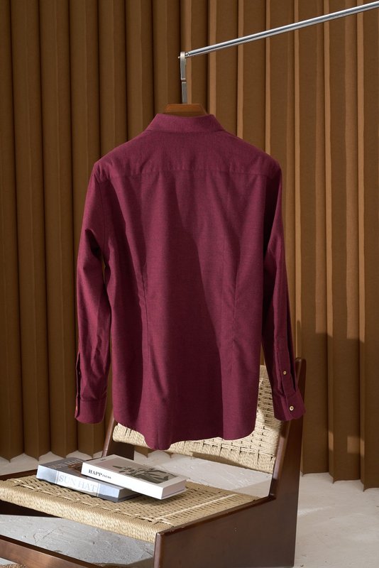 Kiton 남성 두꺼운 벨벳 셔츠 001-216174