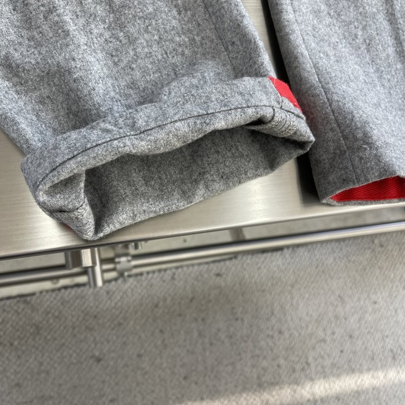 Kiton 남성 울 혼방 비즈니스 정장 바지 001-216175