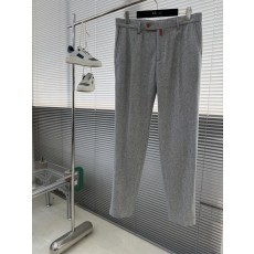 Kiton 남성 울 혼방 비즈니스 정장 바지 001-216175