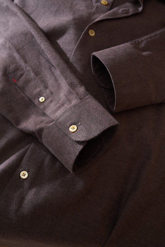 Kiton 남성 두꺼운 벨벳 셔츠 001-216178