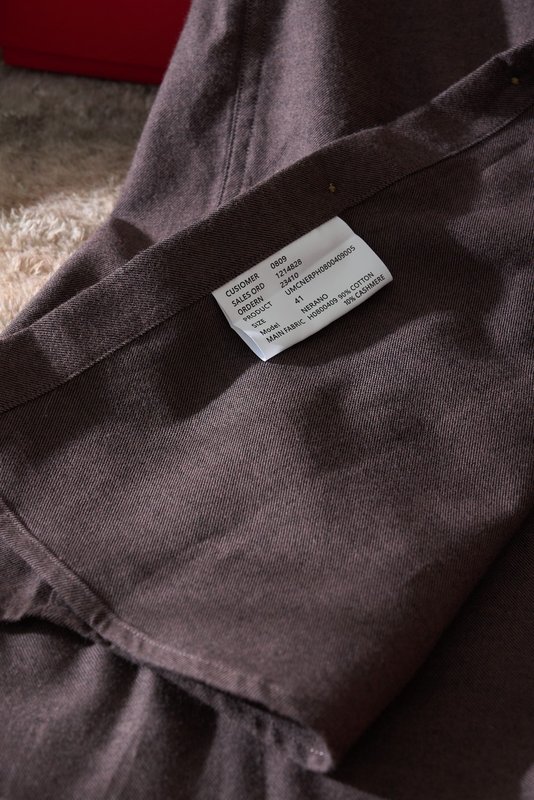 Kiton 남성 두꺼운 벨벳 셔츠 001-216178