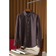 Kiton 남성 두꺼운 벨벳 셔츠 001-216178