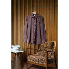 Kiton 남성 울 천조끼 패턴 긴팔 셔츠 001-216180