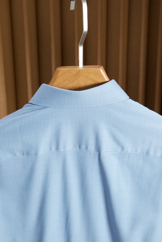Kiton 남성 울 천조 무늬 긴팔 셔츠 001-216181