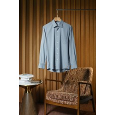 Kiton 울 천사격 긴팔 셔츠 남성용 001-216182