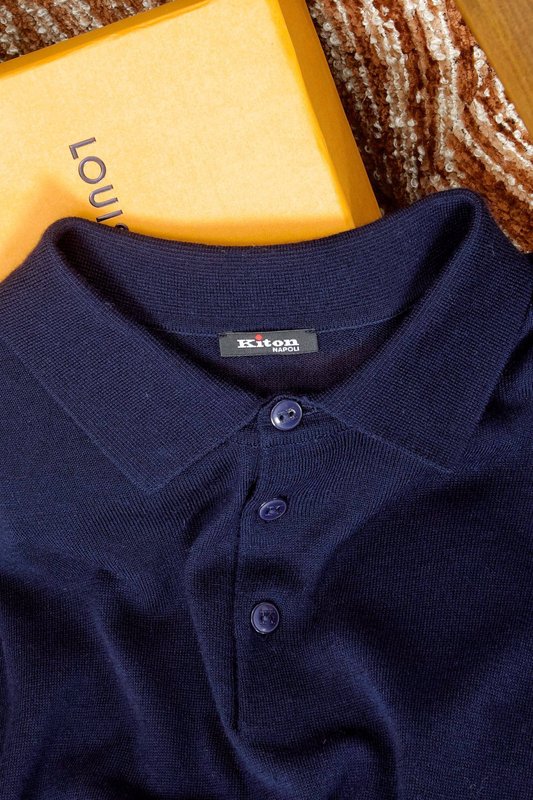 Kiton 남성 폴로 울 스웨터 001-216187