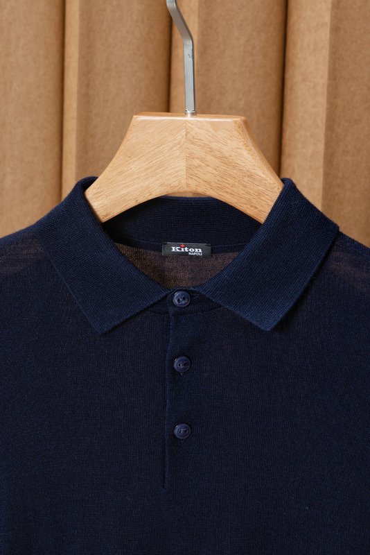 Kiton 남성 폴로 울 스웨터 001-216187