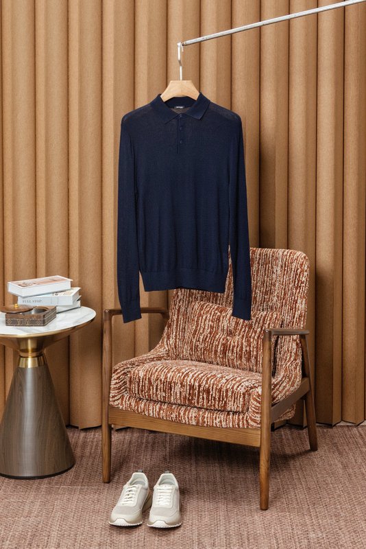Kiton 남성 폴로 울 스웨터 001-216187