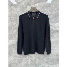 Kiton 고급 비즈니스 울 블렌드 니트 001-216189