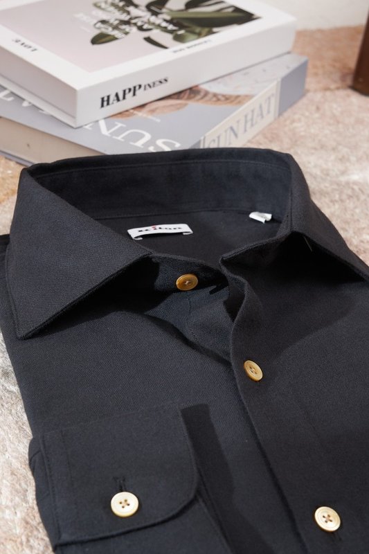 Kiton 남성 두꺼운 벨벳 셔츠 001-216192