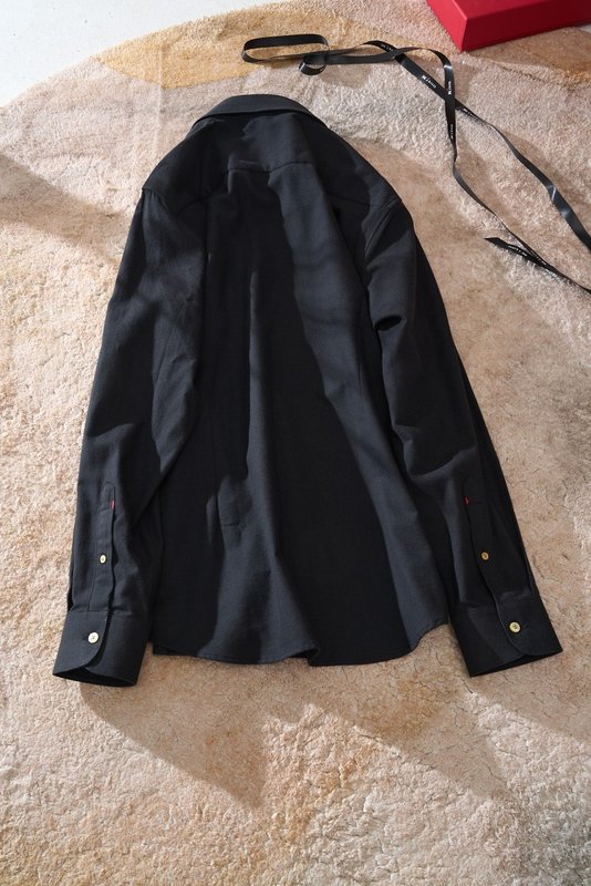 Kiton 남성 두꺼운 벨벳 셔츠 001-216192