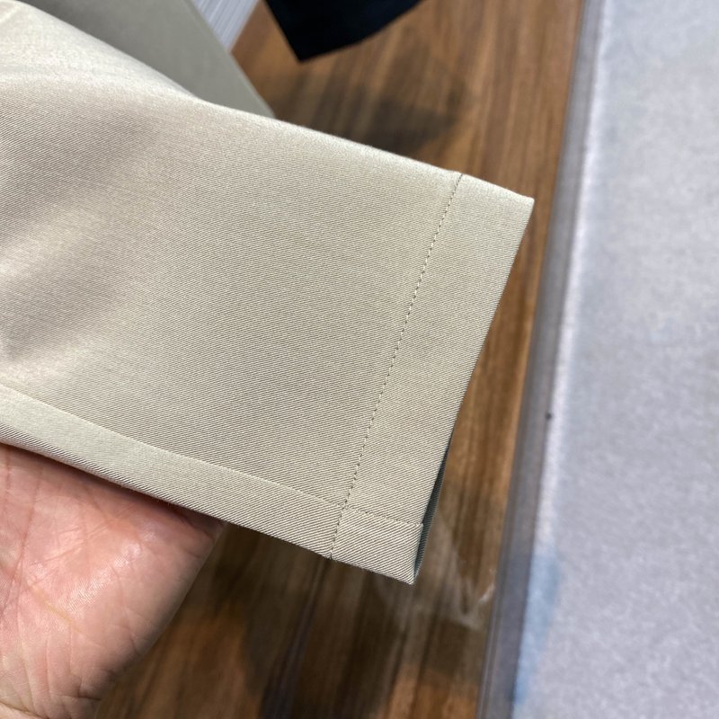 Kiton 가을 겨울 사선 면 스트레이트 캐주얼 팬츠 001-216193