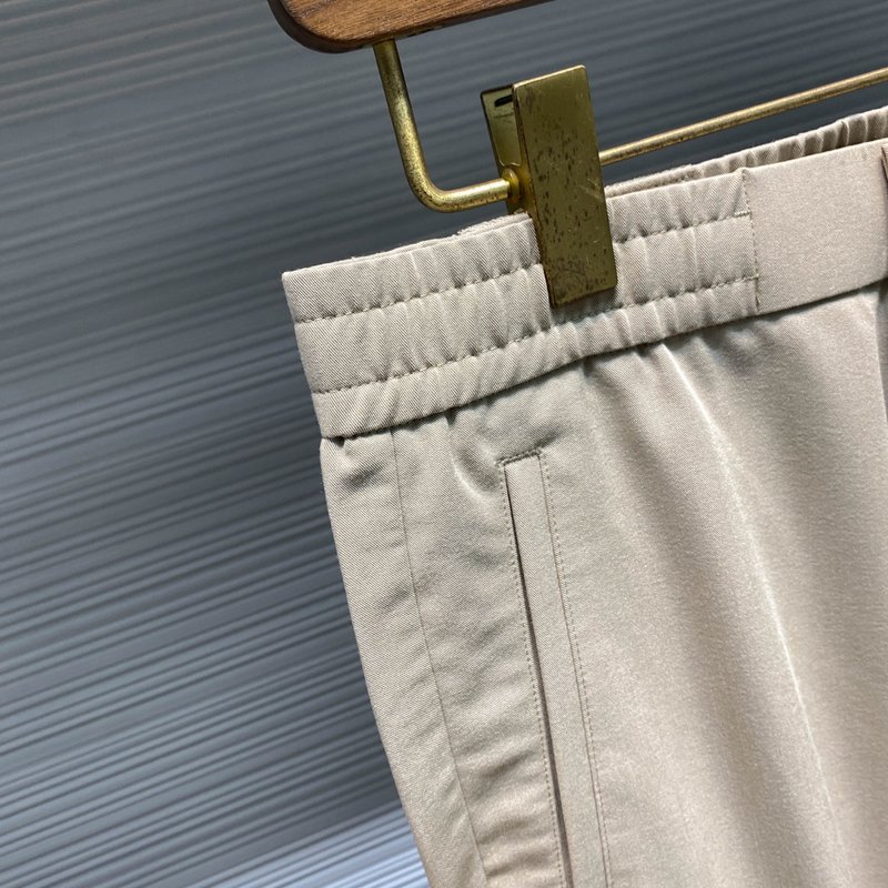 Kiton 가을 겨울 사선 면 스트레이트 캐주얼 팬츠 001-216193