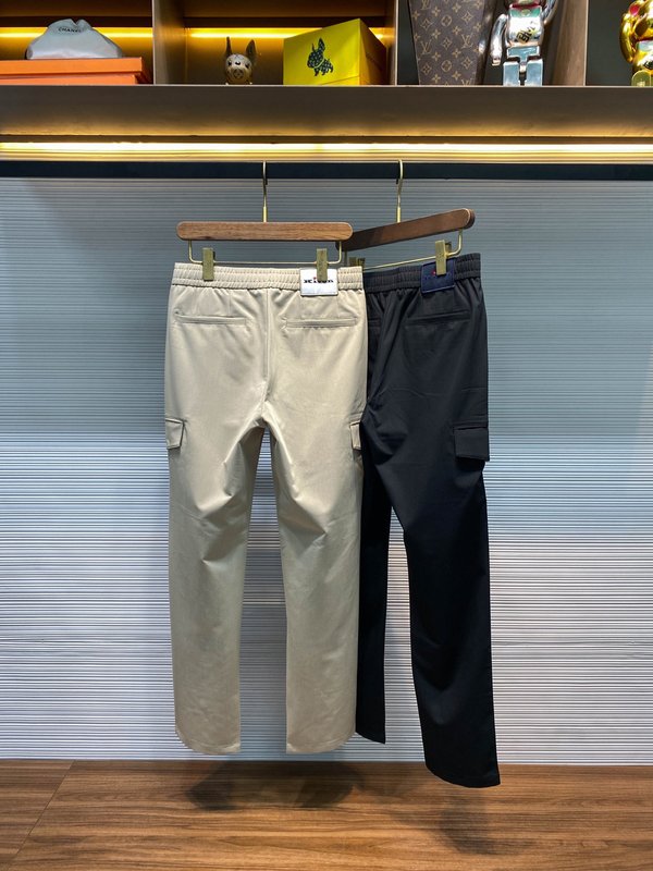 Kiton 가을 겨울 사선 면 스트레이트 캐주얼 팬츠 001-216193
