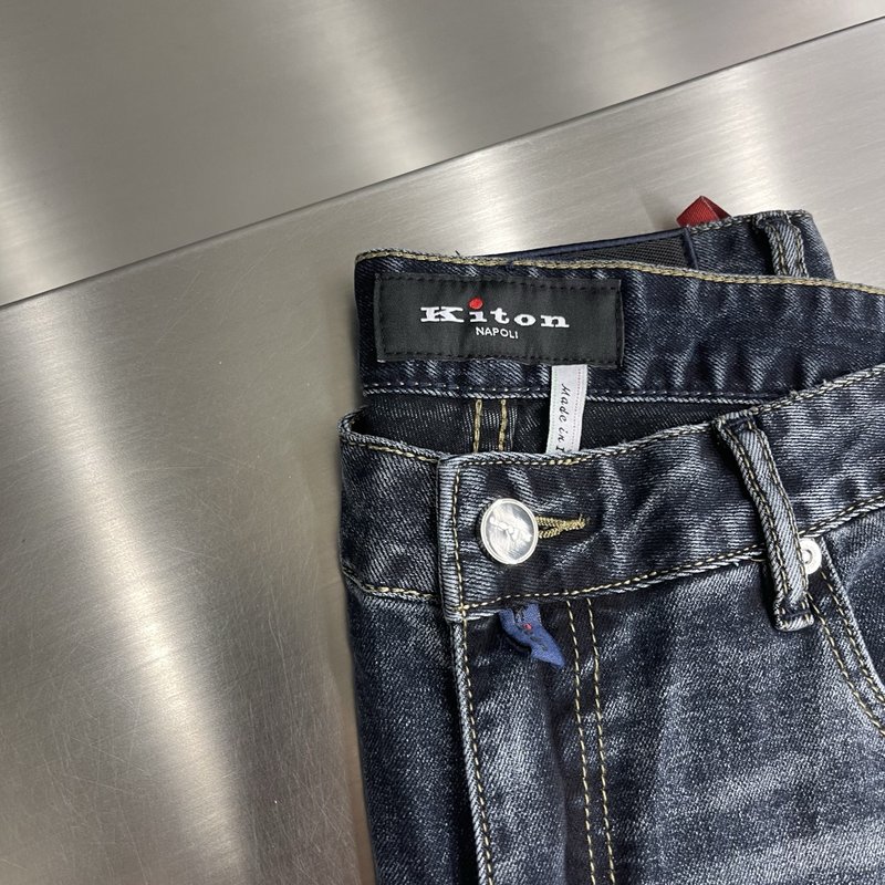 Kiton 봄여름 신상 스트레치 슬림 데님 팬츠 001-216195