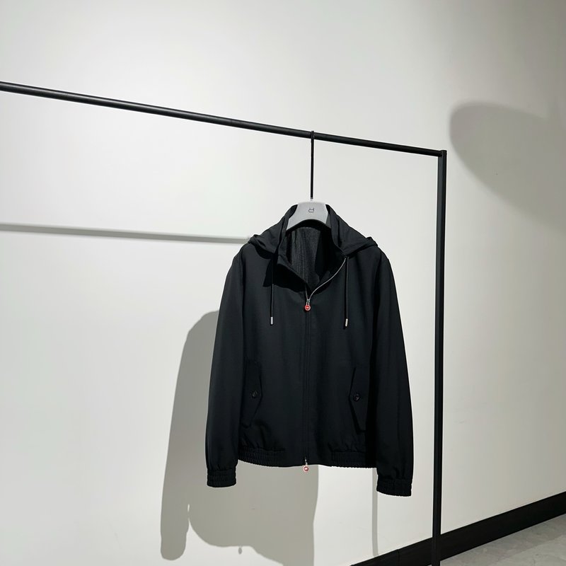 이탈리아풍 울 혼방 후드 자켓 001-216205