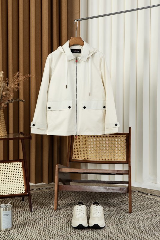 Kiton 심플 패션 후드 자켓 아우터 001-216206