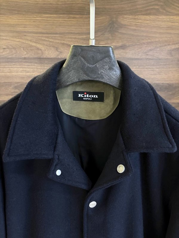 Kiton 울 캐시미어 혼방 남성 셔츠 자켓 001-216210