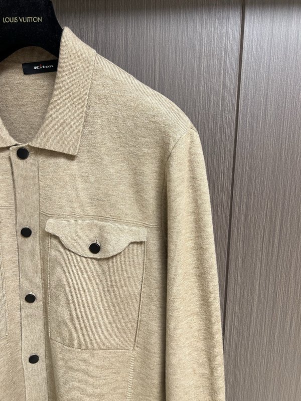 Kiton 가을 겨울 울 플립 칼라 자켓 아우터 001-216213