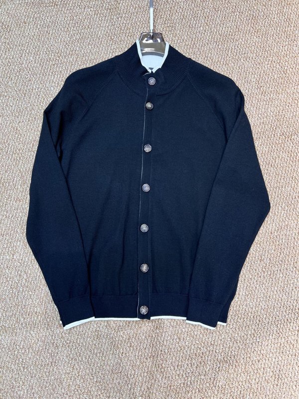 Kiton 미들 칼라 울 카디건 남성용 001-216215
