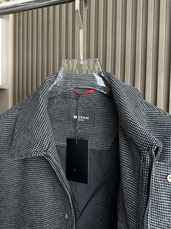 Kiton 올드머니 스타일 가을 겨울 울 자켓 001-216221