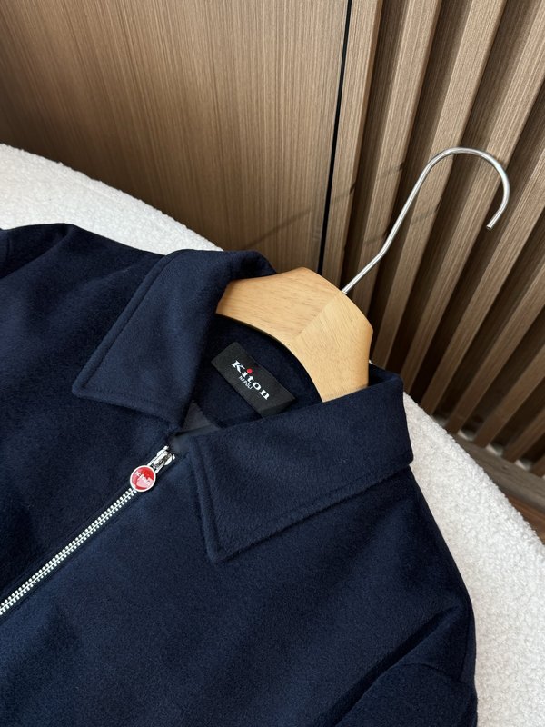 Kiton 남성 라펠 칼라 비즈니스 캐주얼 울 자켓 001-216228