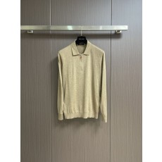 하프 지퍼 칼라 메리노 울 니트 스웨터 001-216231