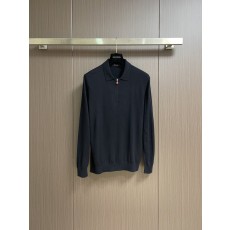 키톤 하프 지퍼 칼라 메리노 울 니트 스웨터 001-216232