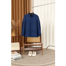 Kiton 스탠드 칼라 웨이스트 조임 트렌치 자켓 001-216262