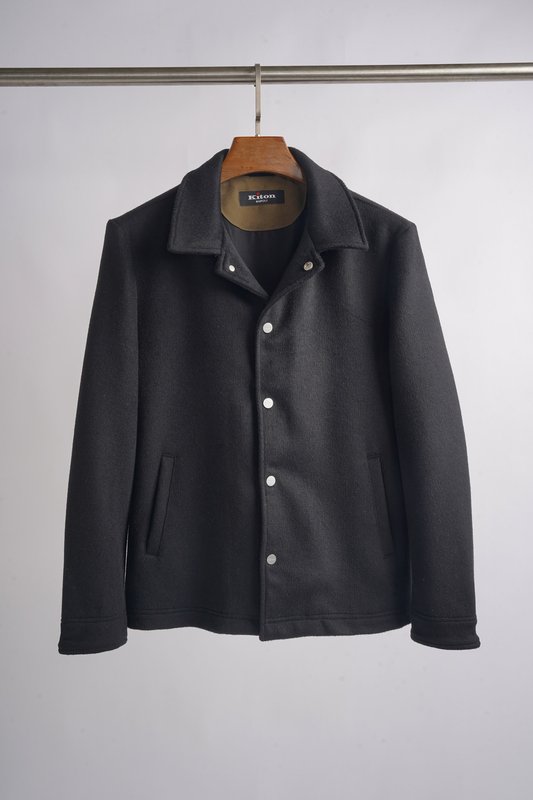 Kiton 울 캐시미어 혼방 남성 셔츠 자켓 001-216268