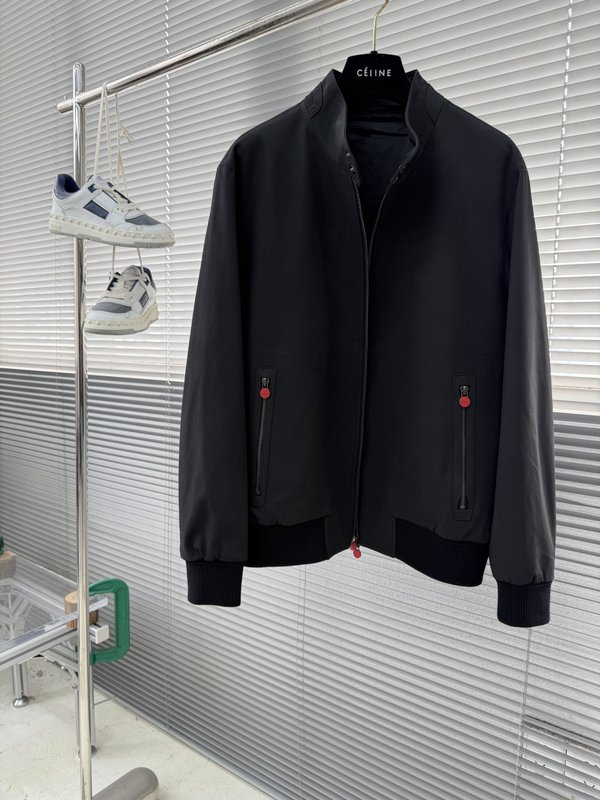 Kiton 가을 겨울 패션 스탠드 칼라 자켓 001-216276