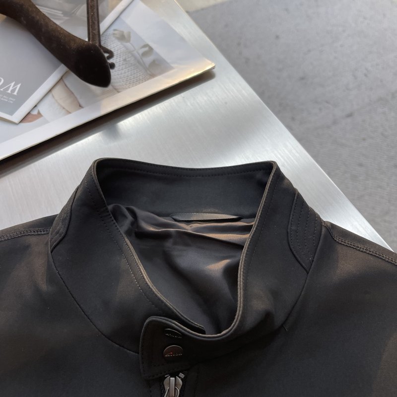 Kiton 가을 겨울 패션 스탠드 칼라 자켓 001-216276