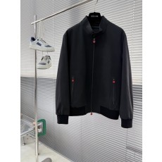 Kiton 가을 겨울 패션 스탠드 칼라 자켓 001-216276