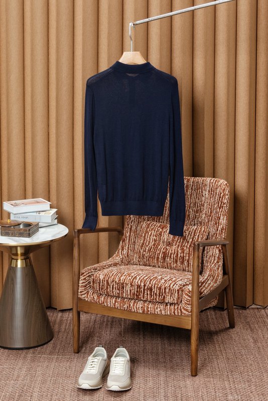 Kiton 남성 폴로 칼라 울 니트 001-216287
