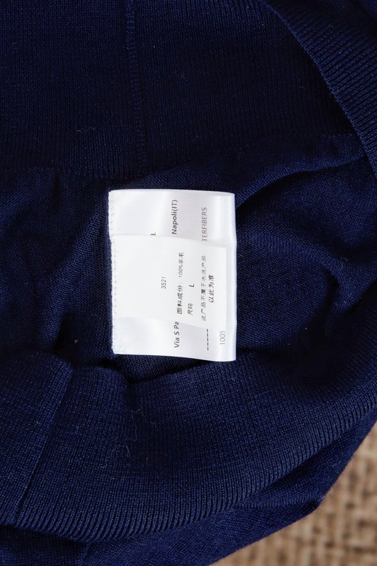 Kiton 남성 폴로 칼라 울 니트 001-216287
