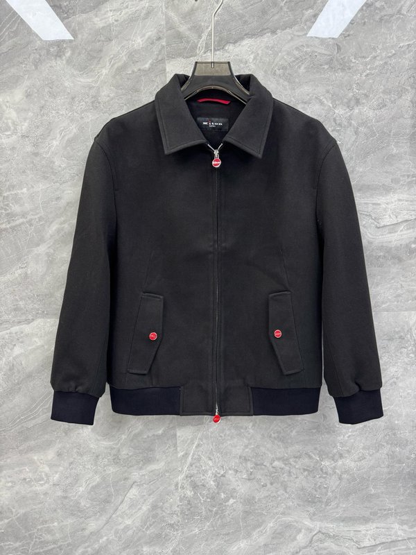Kiton 올드머니 스타일 울 플립 칼라 자켓 001-216288