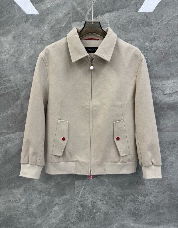 Kiton 올드머니 스타일 울 플립 칼라 자켓 001-216288