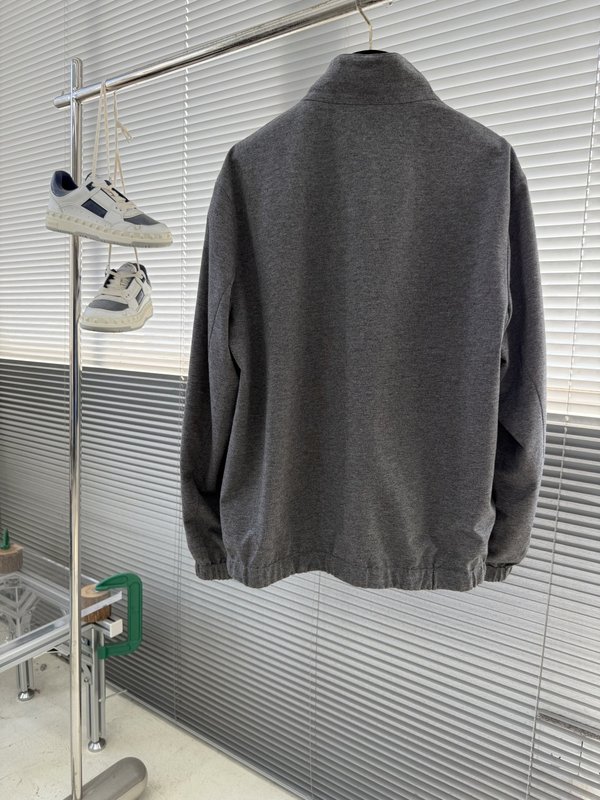 키톤 지퍼 양면 착용 스탠드 칼라 자켓 001-216294