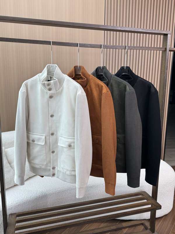 Kiton 남성용 가을 겨울 비즈니스 캐주얼 니트 패딩 001-216299