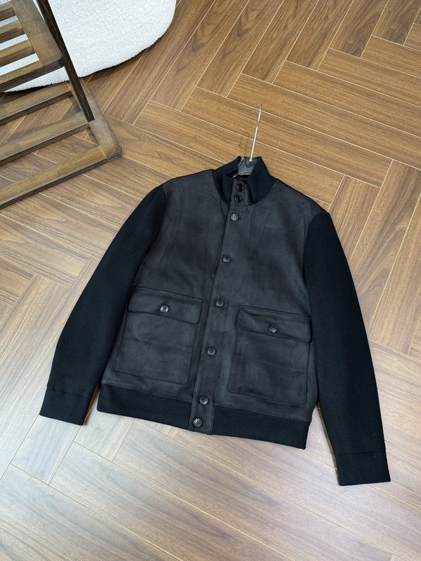 Kiton 남성용 가을 겨울 비즈니스 캐주얼 니트 패딩 001-216299