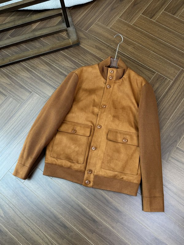 Kiton 남성용 가을 겨울 비즈니스 캐주얼 니트 패딩 001-216299
