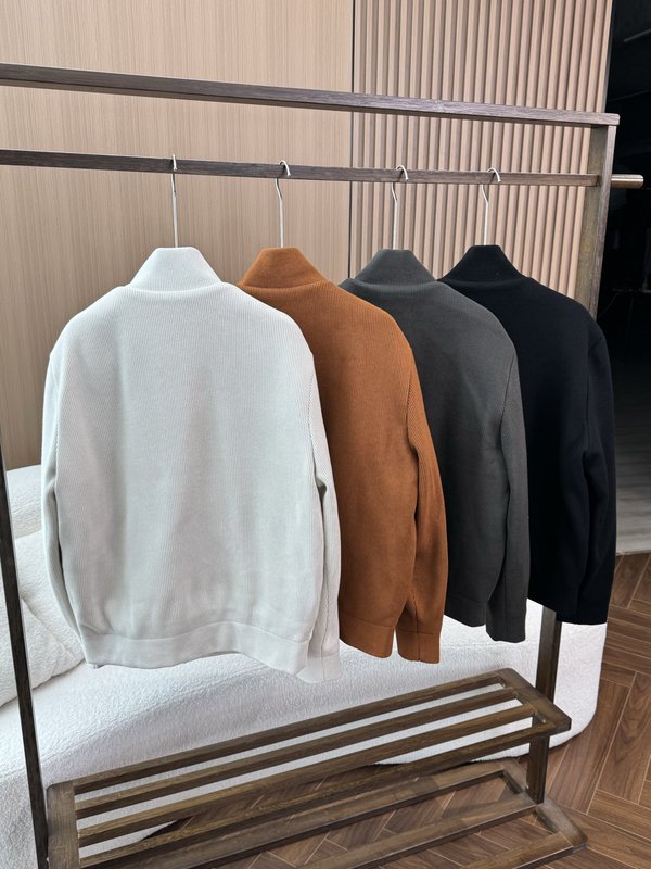 Kiton 남성용 가을 겨울 비즈니스 캐주얼 니트 패딩 001-216299